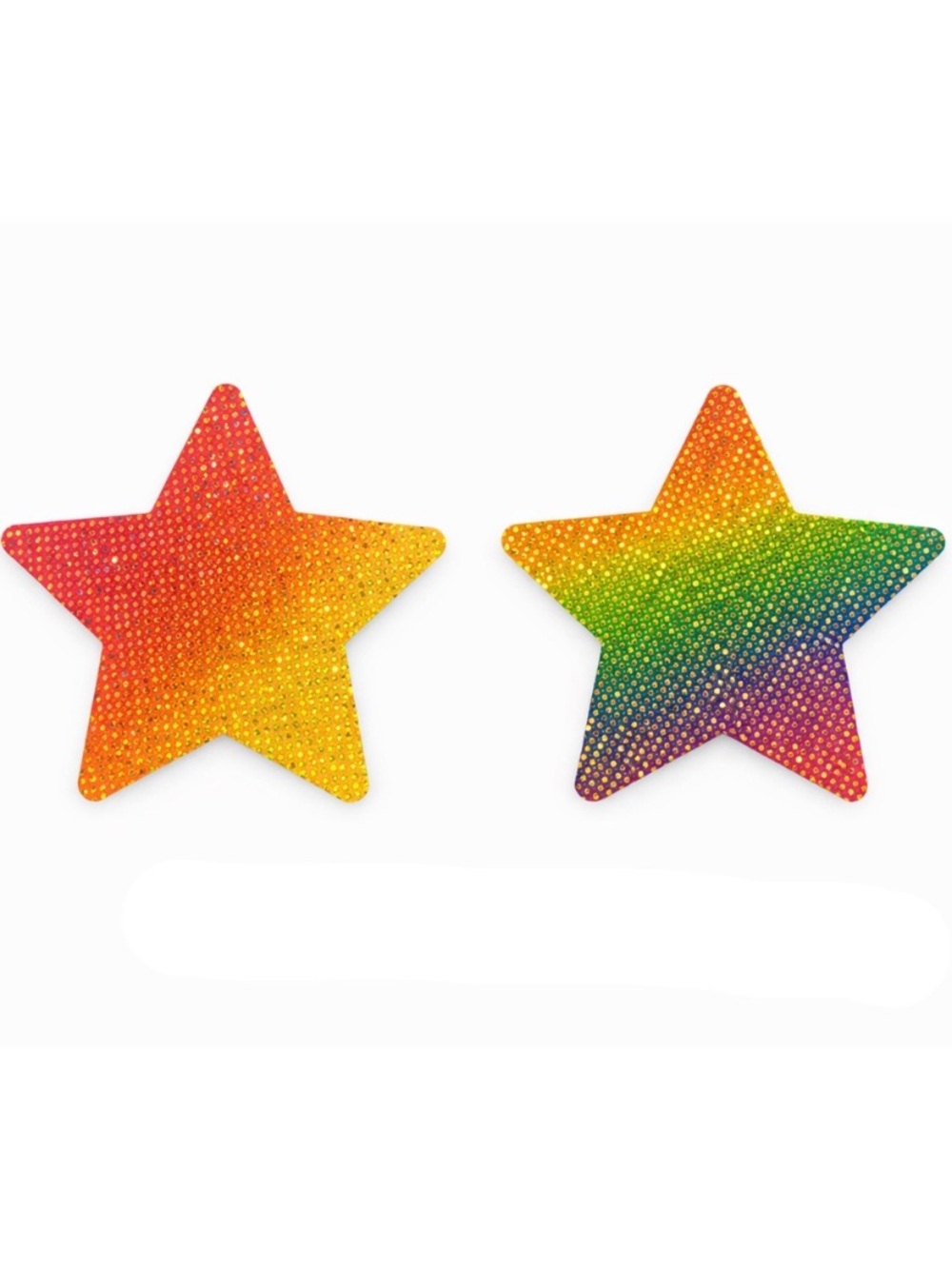 Rainbow Holographic Star Nipple Covers Gold Glitter Pasties Festival Rave